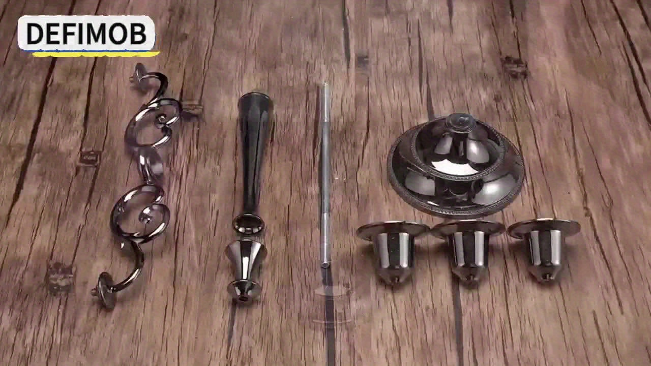 1pc Exquisite Vintage Five-Headed Black Candlestick - Elevate Ambiance with Unique Centerpiece for Weddings, Church, Halloween, Christmas, Formal Events, Home Decor, and Restaurant Dining Table Decoration, Adds Sophistication and Elegance to Any Setting