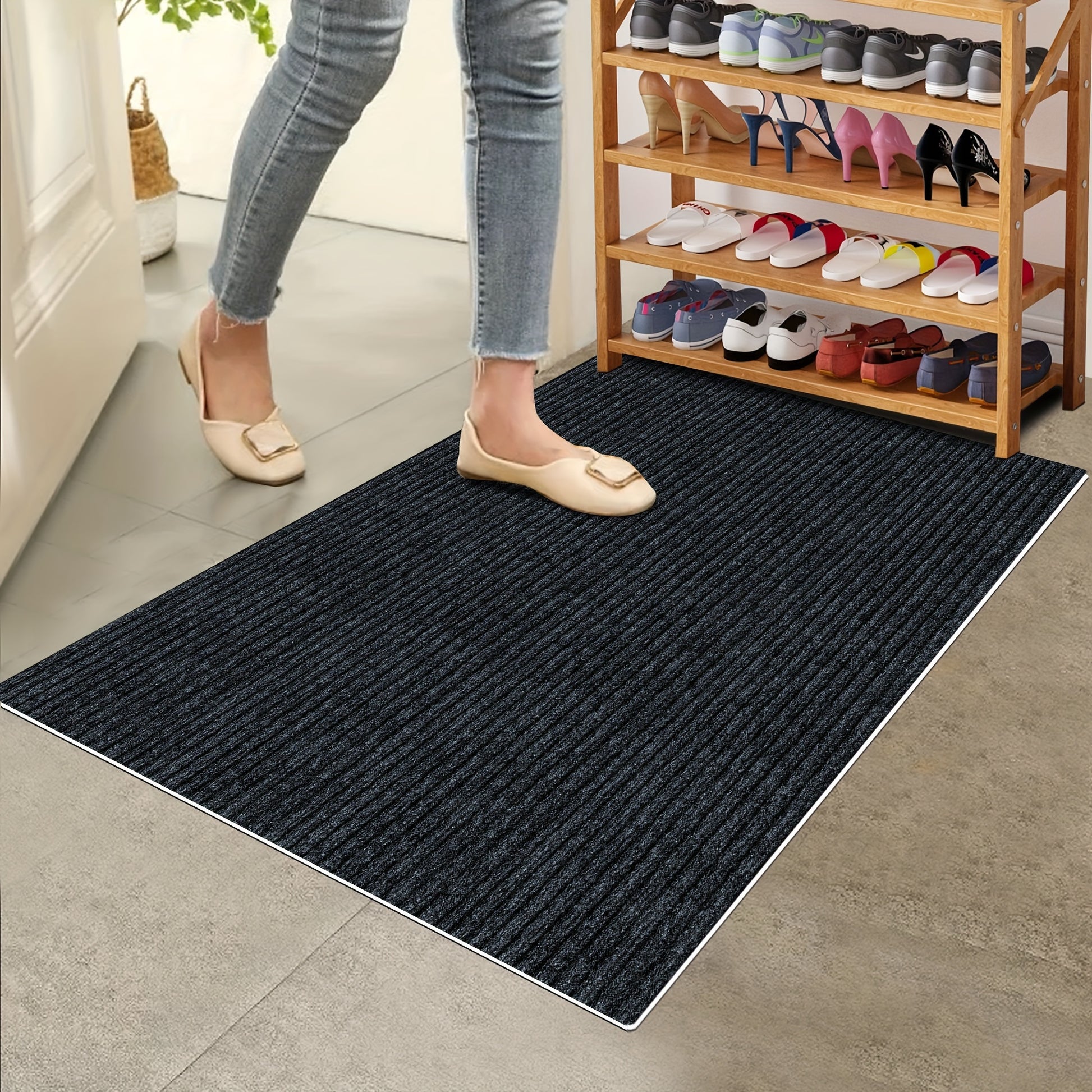 Entryway Mat, Dog Door Mat Indoor Door Mat for Entrance, Non Slip Absorbent Low Profile Front Doormat, Rubber Backing Indoor Outdoor Entrance, Trapping Welcome Mats, Dog Door Mat for Muddy Paws Absorbs Moisture, Washable Mat, Quick Dry mat