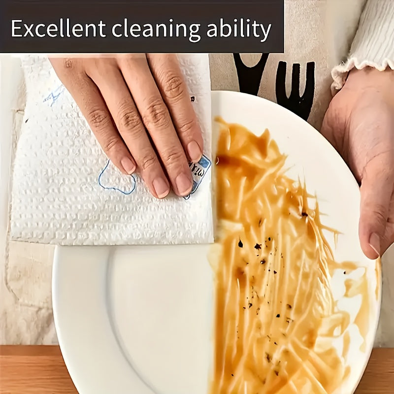 400pcs Washable Kitchen Paper Towels - Absorbent, Non-Stick Oil-Absorbent Roll, Durable Polyester Fabric, Ideal for Kitchen, Car, Living Room, Toilet, Bedroom, Kitchen Cleaning Essentials | Decorative Kitchenware | Washable Fabric