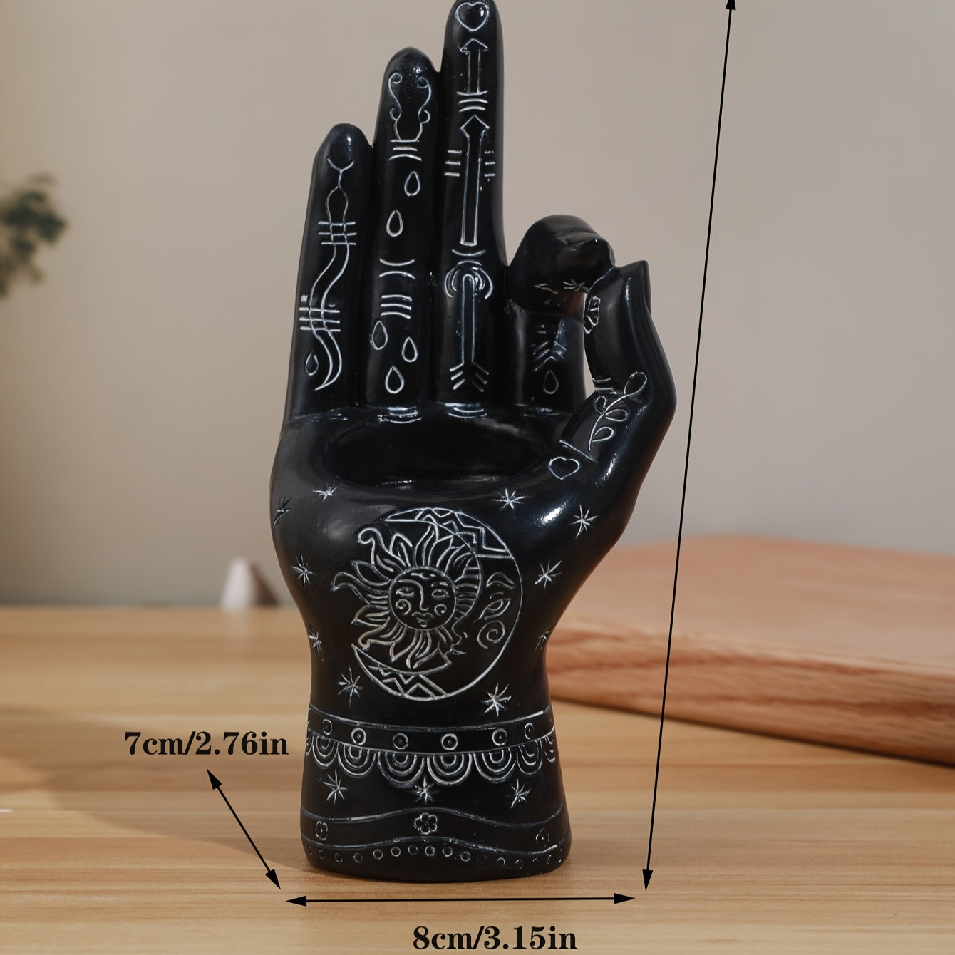 Pair of Handcrafted Resin Incense Holders