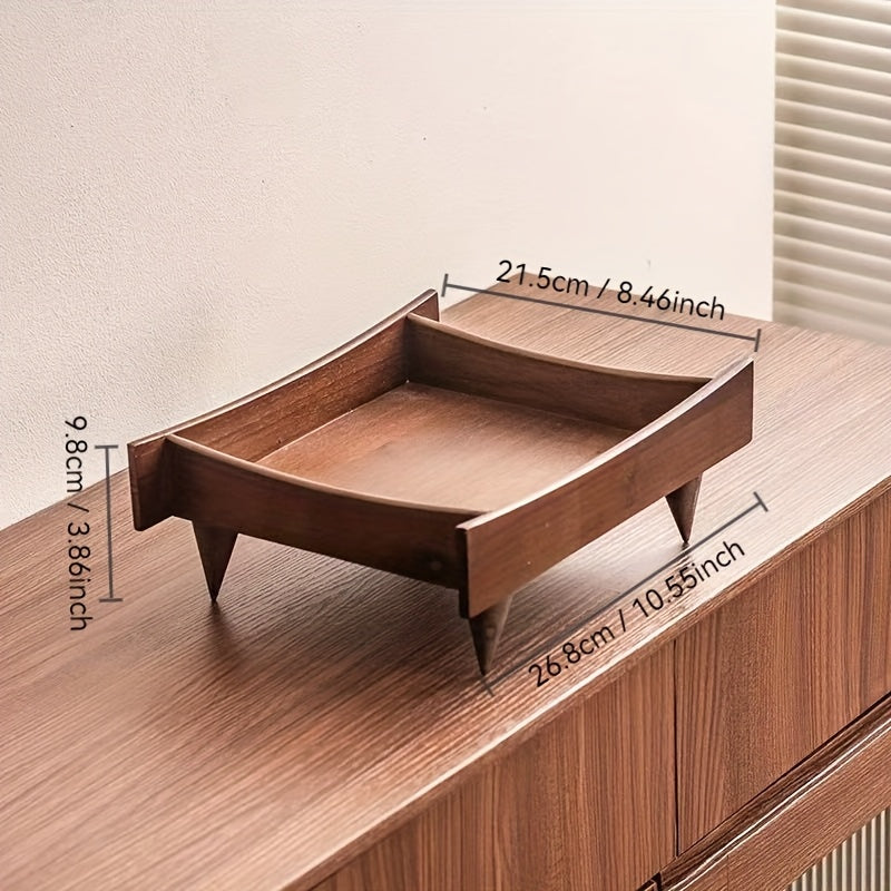 1pc Walnut High Foot Tray