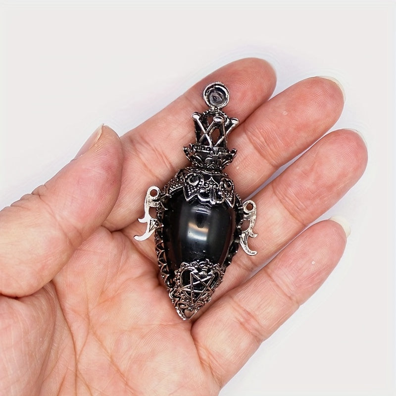 1pc Artificial Crystal Gemstone Hollow Bottle Shape Suitable for Home Fortune Telling Game Quartz Pendant, Ornament Home Office Desktop Decoration Crafts New Year, Valentine's Day, Easter Gift Small Statue Ornaments