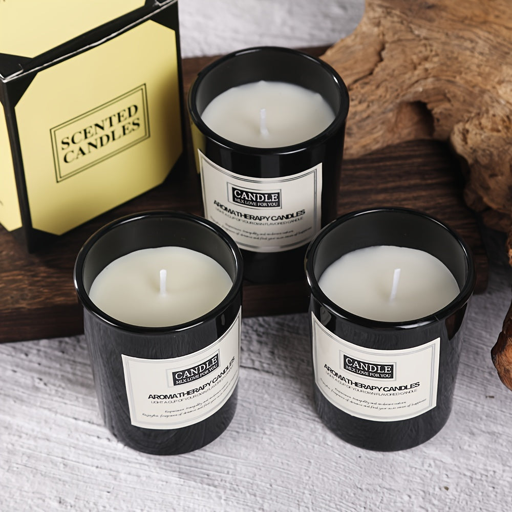 1 shiny black glass aromatherapy candle, lavender sandalwood fragrance, home creative decoration, birthday party gift, smokeless fragrance candle, Perfect for Thanksgiving