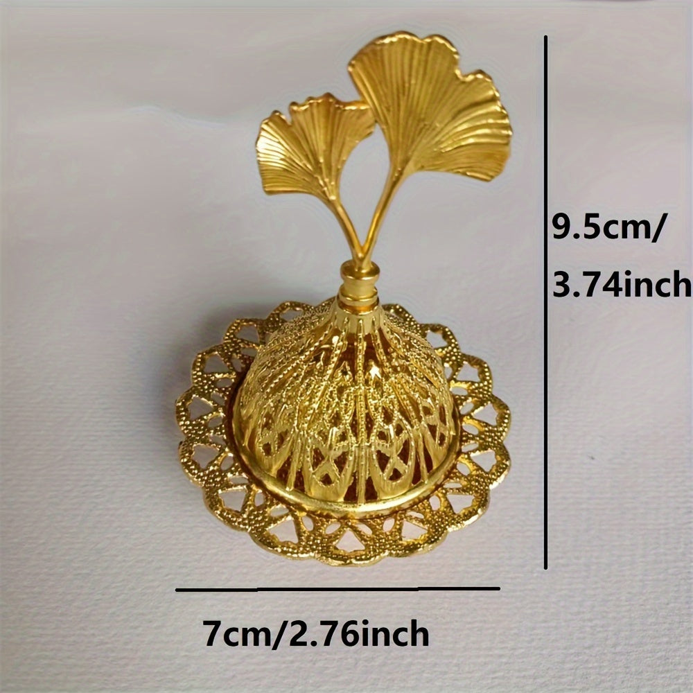 [Vintage Metal Incense Catcher Bowl] 1 Set, Metal Incense Burner, Vintage Arabic Golden Burner Catcher Holder, Incense Backflow Burner Holder Ornaments, Incense Candle Holder Ash Catcher Bowl, Desktop Miniature, Home Decor, Room Decor, Tabletop Decor, Cre