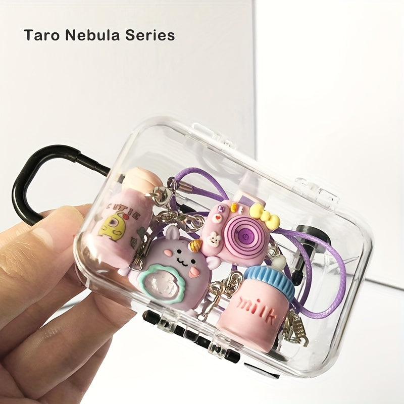 2pcs/4pcs BUBU Accessories. Mini Travel Suitcase Dollhouse Miniature Model Scene Props, OB11 Scene Decorations, Bubu Small Accessories Keychain Pendant Doll Ornament DIY Decoration Bottle Thermos Camera Bag Mini Figure Hanging Gifts for Festivals