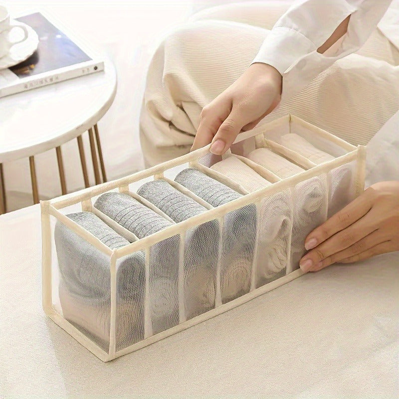 [7 Stackable Storage Bins] 7 Stackable Fabric Storage Bins