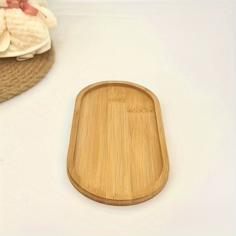 [Versatile Wooden Serving Platter Dining] Versatile Bamboo Vanity Tray - Perfect for Jewelry, Bathroom Organization & Home Decor | Minimalist Wooden Serving Platter for Dining & Countertops