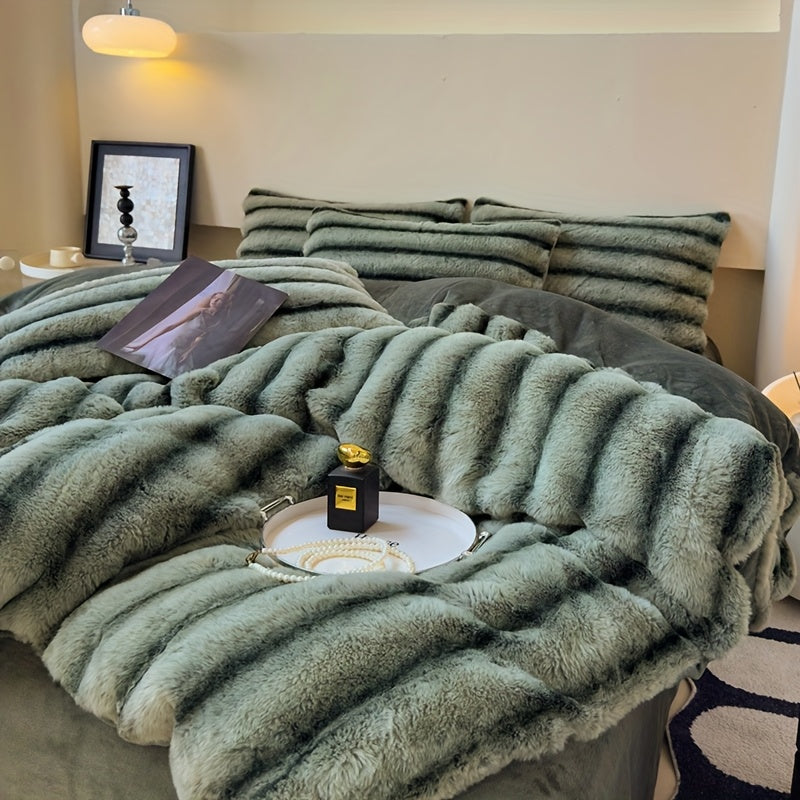 High-end soft striped multifunctional blanket