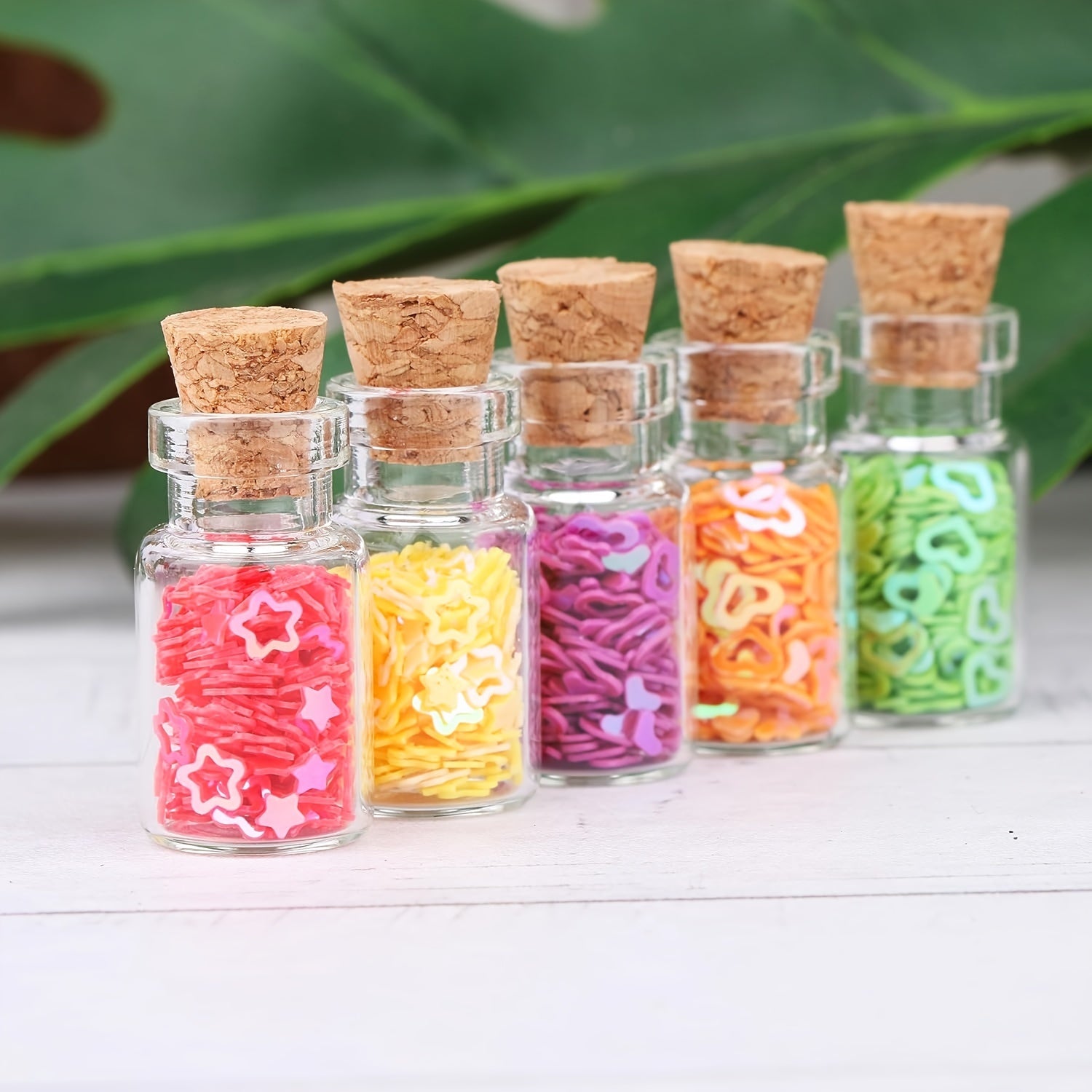 Classic 128pcs Mini Glass Bottles Set - 25pcs 2mL Spell Jars with Cork Stoppers, Round Glass Vials, 100pcs Eye Screws & 3pcs Funnels - Hand Wash Only, for Art Crafts, Wedding Party Favors, Home Decor