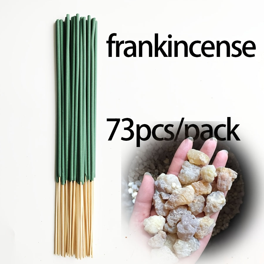 11 Styles of Clean, Low-Powder 22cm Flower and Wooden Handmade Bamboo Sticks Incense, Optional with Jasmine Mint White Sage Rose Lavender Sandalwood Lemongrass Dragon Blood Flower Frankincense Cherry Blossom Vanilla Mixed Scents, Suitable for Home Hotel O