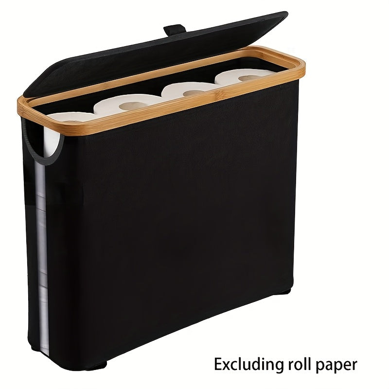 1pc Modern Bamboo Toilet Paper Storage Basket