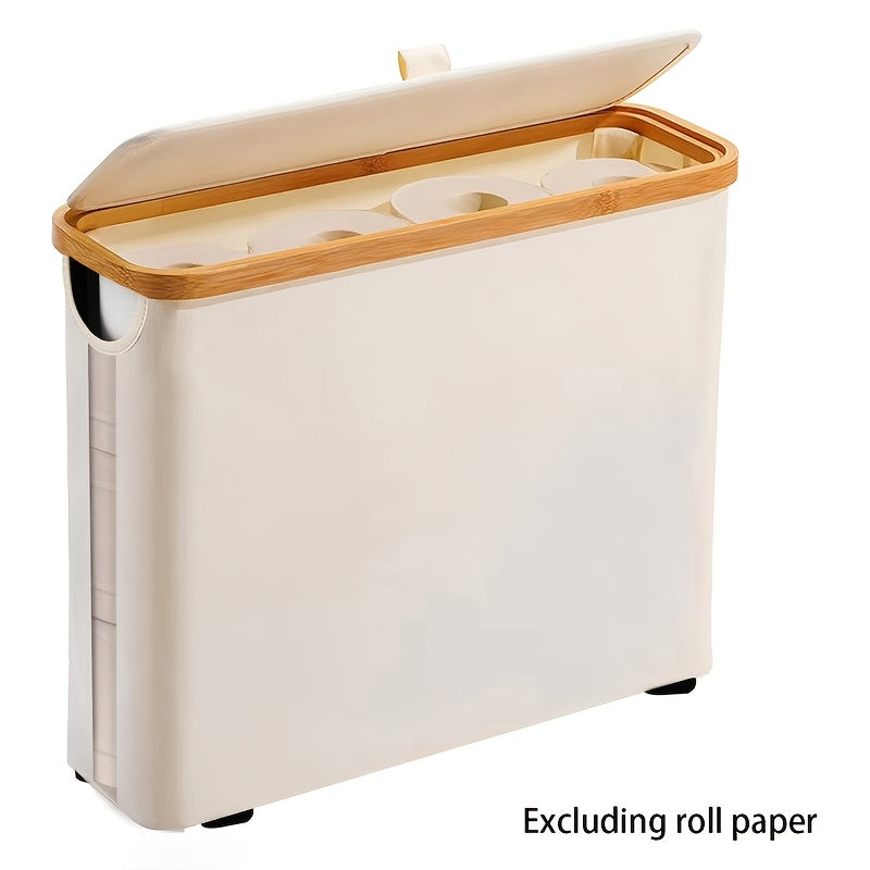 1pc Modern Bamboo Toilet Paper Storage Basket