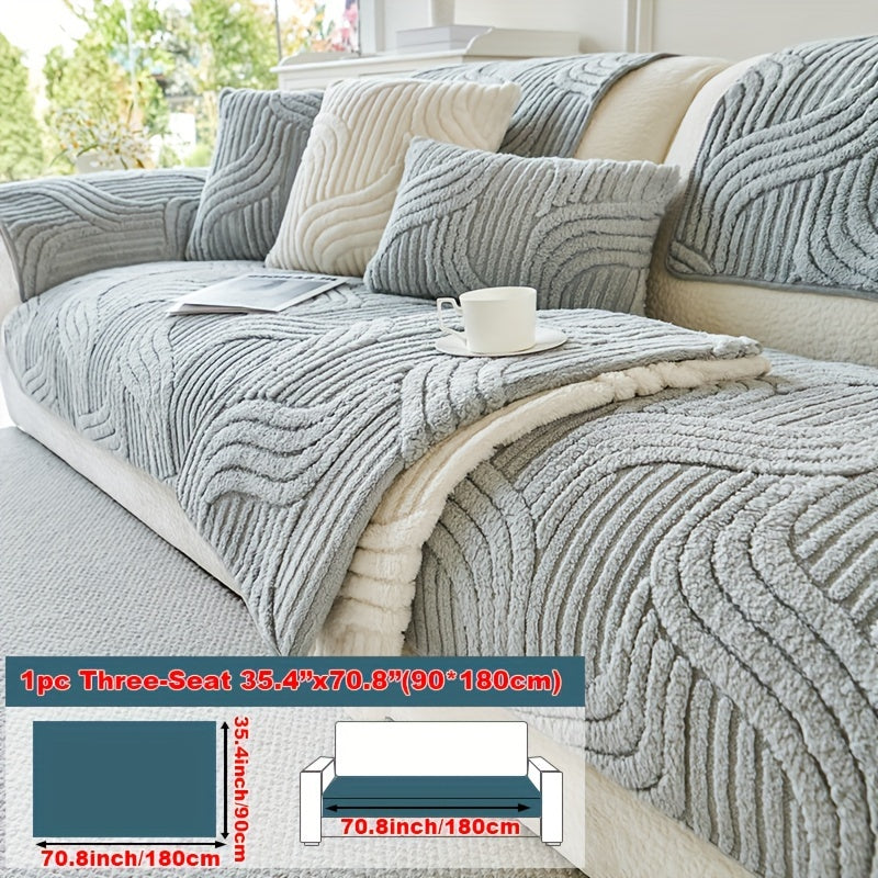 Plush Non-Slip Sofa Cover