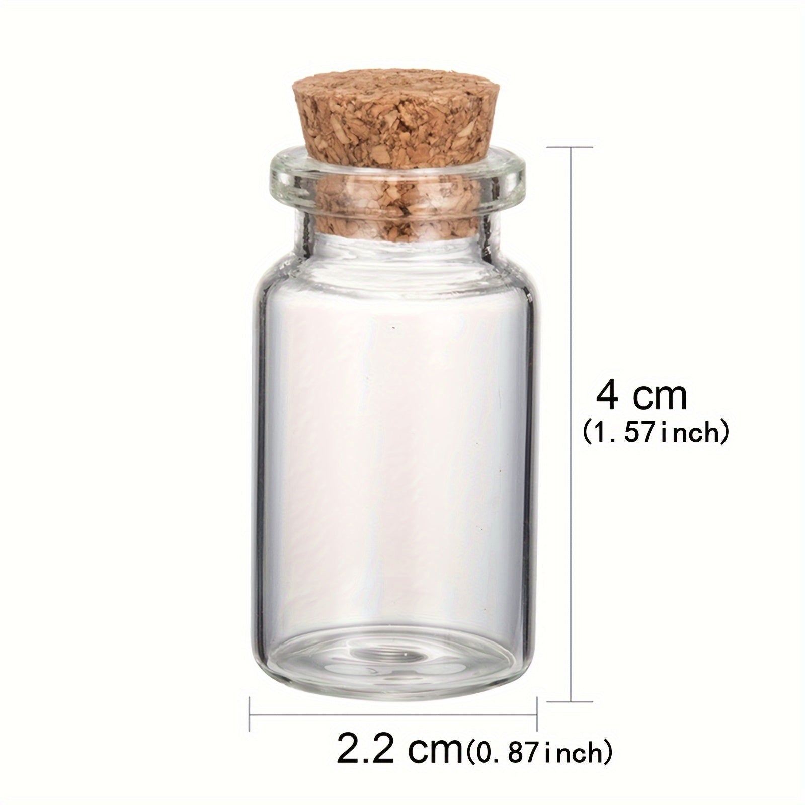 10pcs Clear Glass Jars with Cork Stoppers - Round Classic Design PVC-Free Hand Wash Only for Wedding Favors, Holiday Decor, Home Storage & Craft Projects, Party Accessories | Classic Glass Jars | Given The Product Details And The Guidelines Provided, Thes