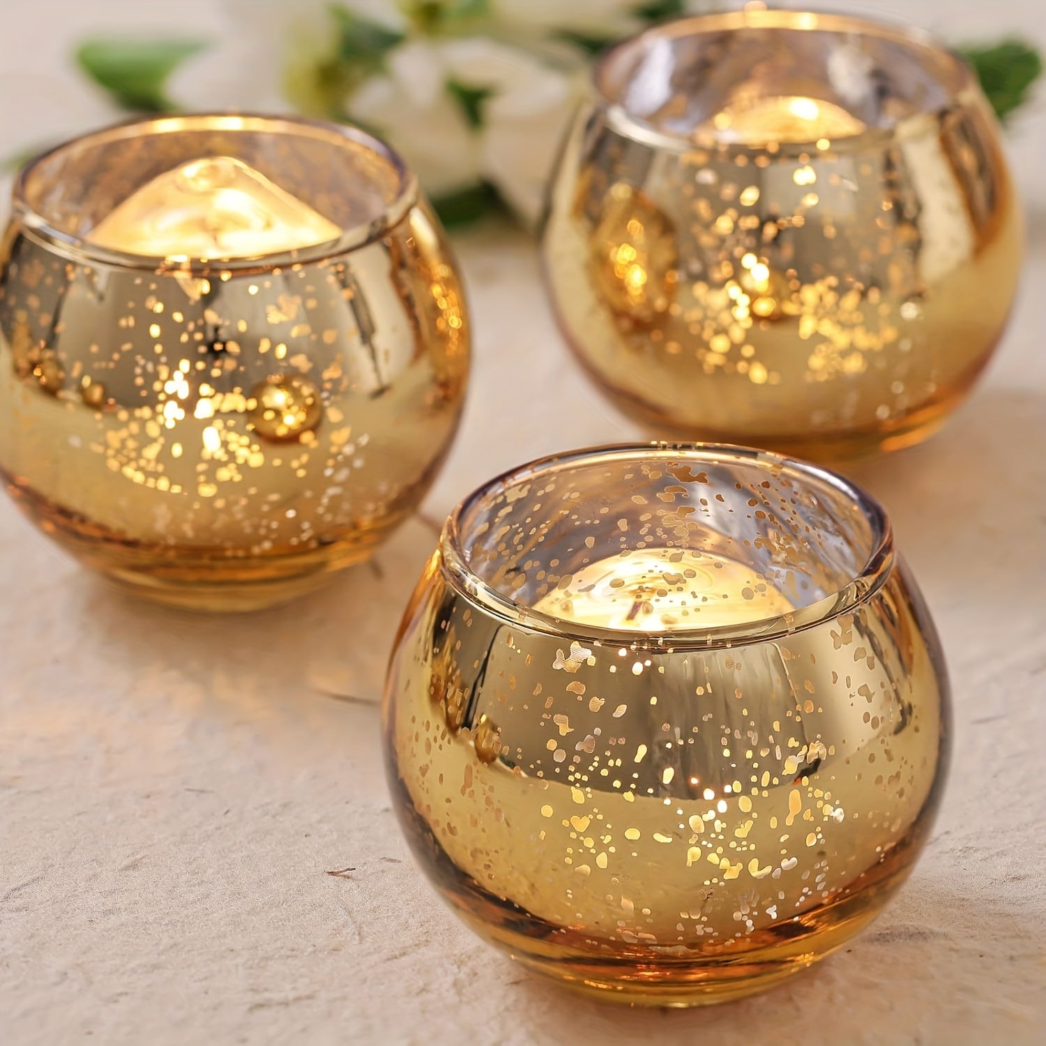 A Set Of 6 Or 12 Transparent Wish Candle Holders For Table Centerpieces, Round Glass Tea Light Holders For Wedding Decorations And Home Decor.