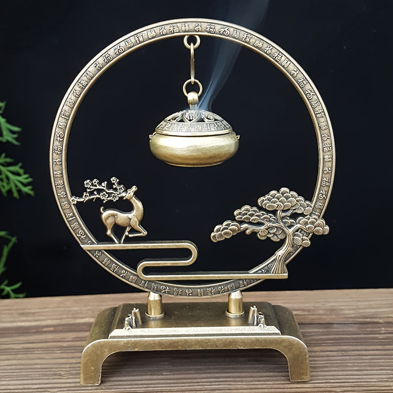 Fortune, Wealth, Longevity Incense Burner, Ruyi Hanging Incense Burner, Sandalwood, Indoor Hanging Incense Burner Ornament