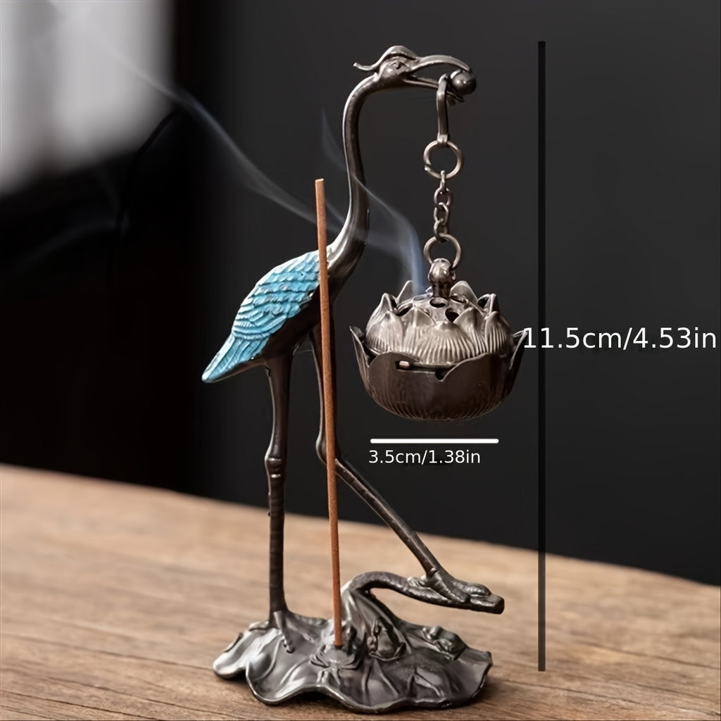 An exquisite set of metal incense burners with decorative design - multi-functional incense burners suitable for incense sticks and cones, elegant Chinese art style home decoration, suitable for Christmas, Halloween, Easter, Day of Light, Thanksgiving