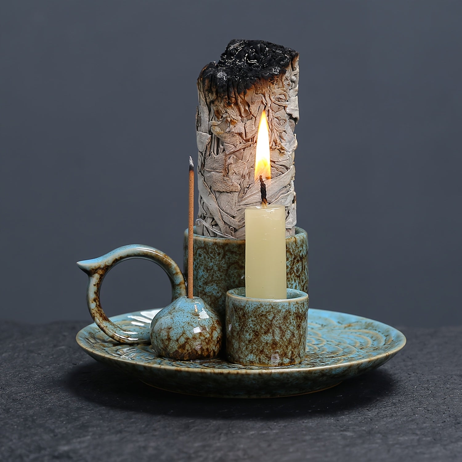 1PC 4 IN 1 Premium Ceramic Incense Burner