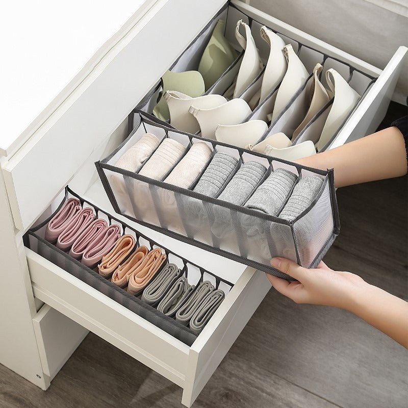 [7 Stackable Storage Bins] 7 Stackable Fabric Storage Bins