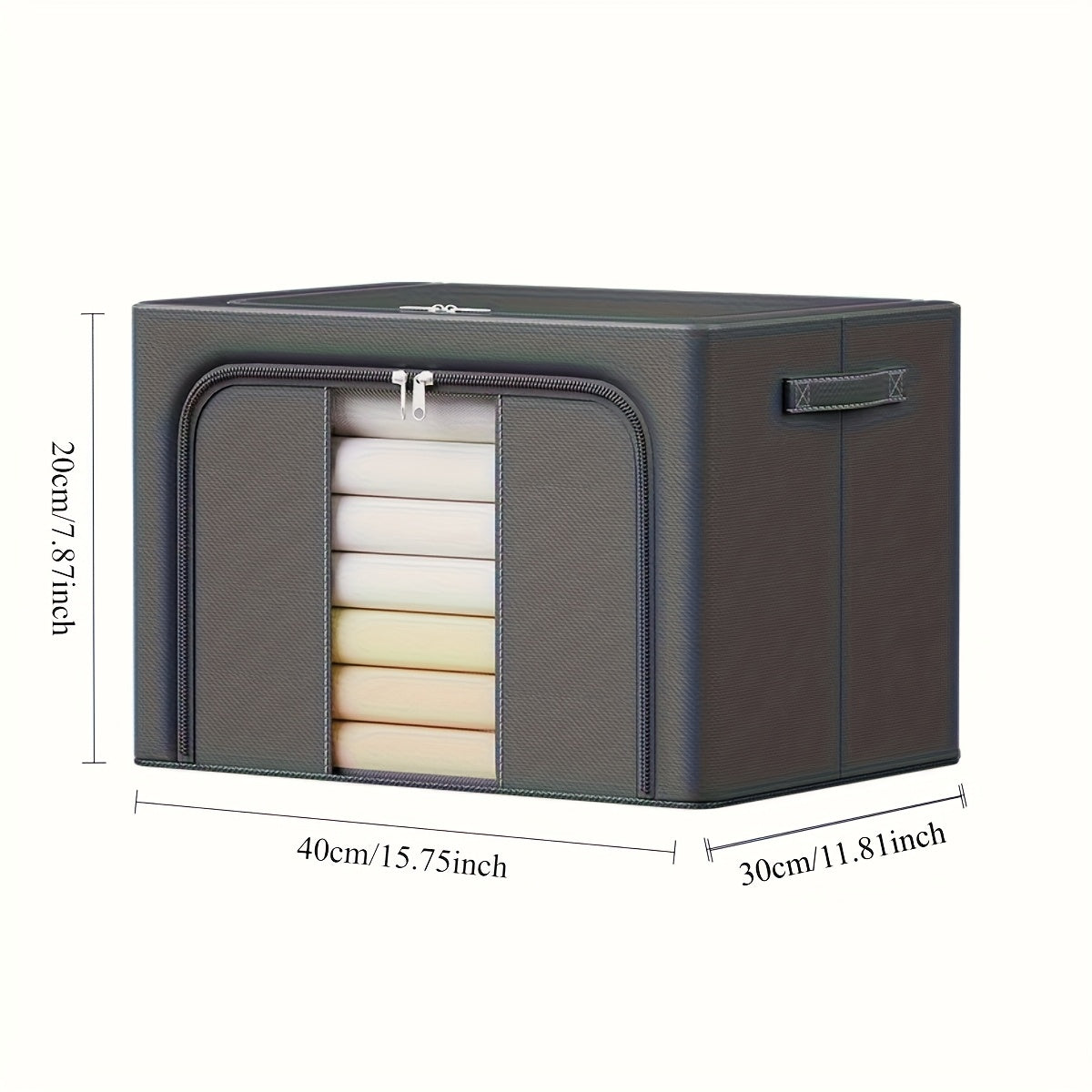 Large Capacity Waterproof Non-Woven Fabric Storage Box with Clear Visibility Window,