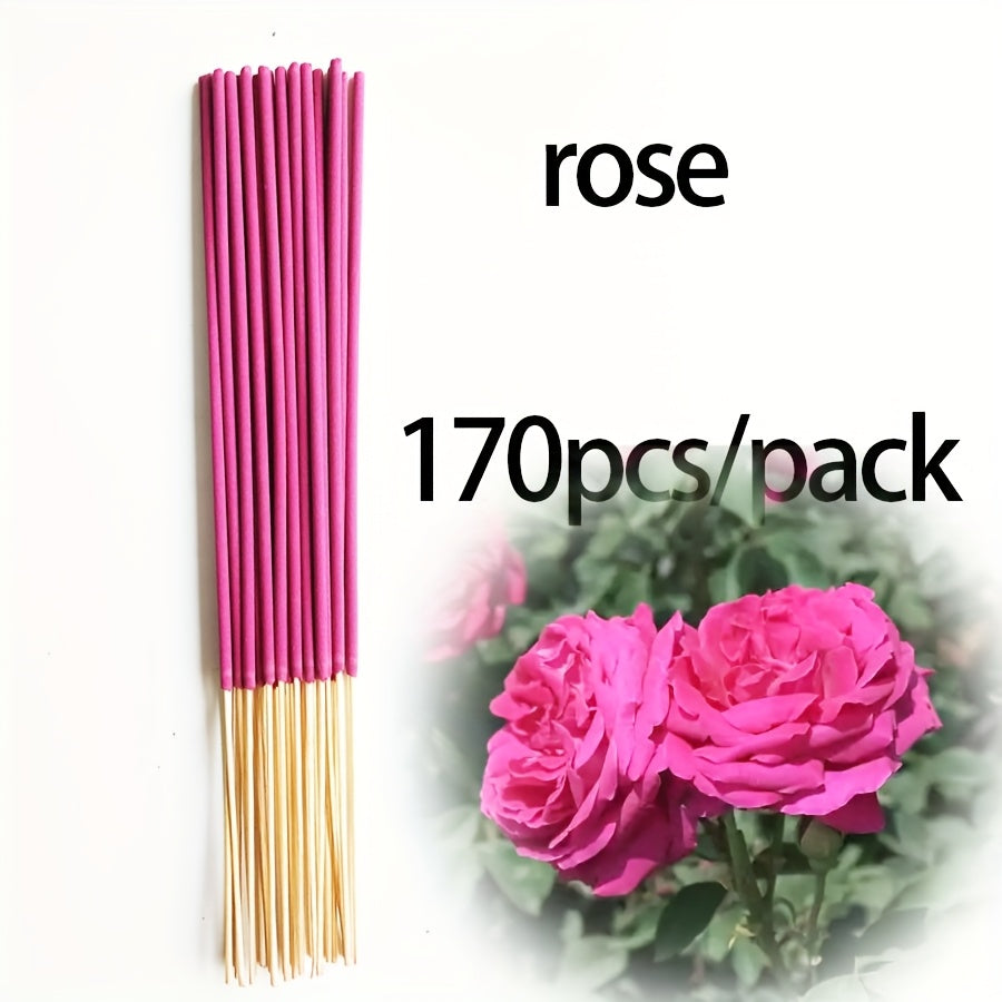 11 Styles of Clean, Low-Powder 22cm Flower and Wooden Handmade Bamboo Sticks Incense, Optional with Jasmine Mint White Sage Rose Lavender Sandalwood Lemongrass Dragon Blood Flower Frankincense Cherry Blossom Vanilla Mixed Scents, Suitable for Home Hotel O