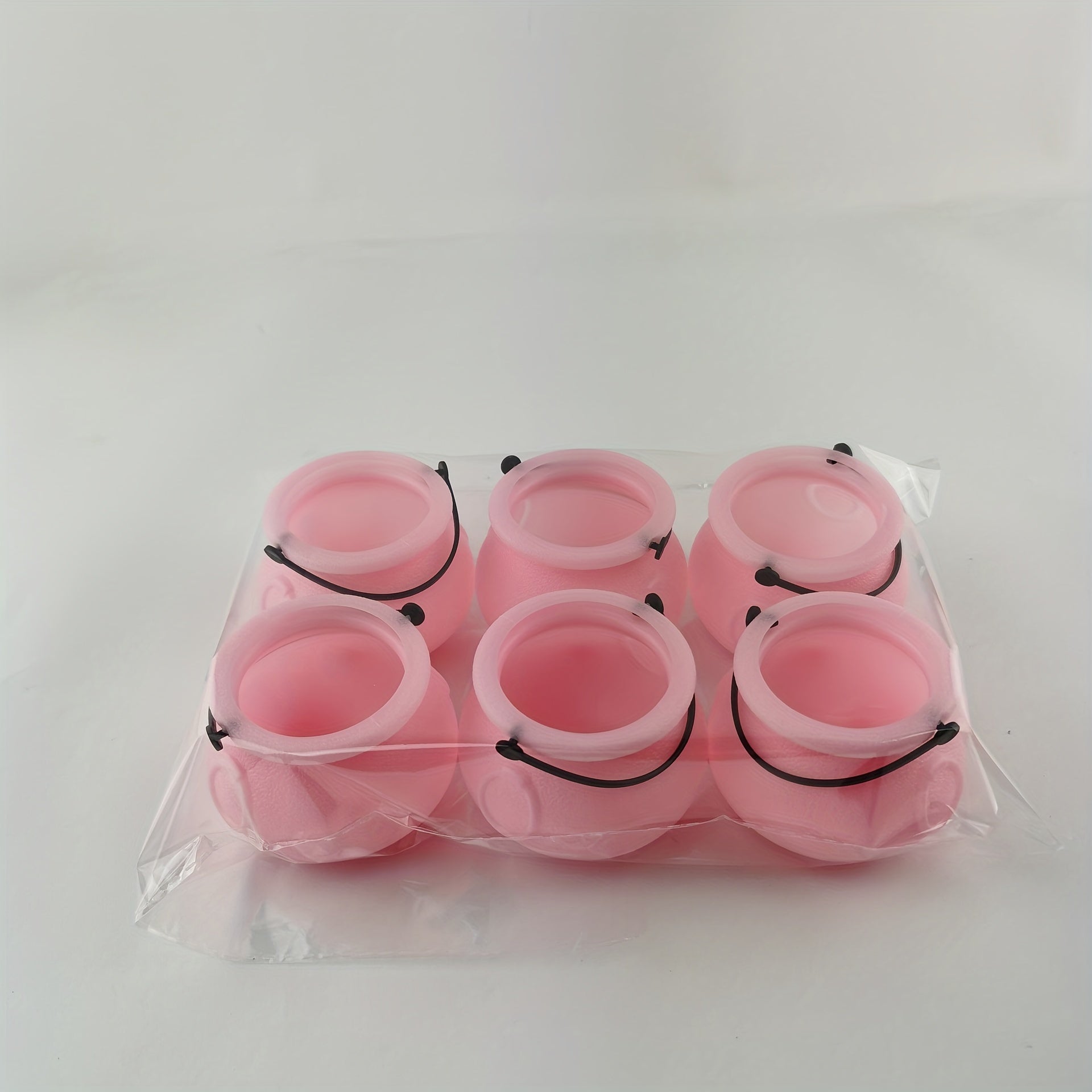 6pcs Mini Cauldron Kettles, Novelty Kettles, Halloween Black Cauldrons Holder, Witches Cauldron, Cauldron Pot Party Favors-(non-food contact)