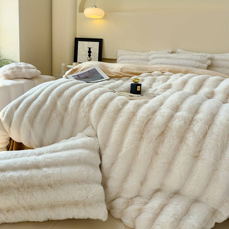 High-end soft striped multifunctional blanket