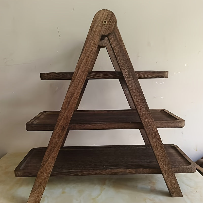 3-Tier Wooden Tray, Acacia Hardwood