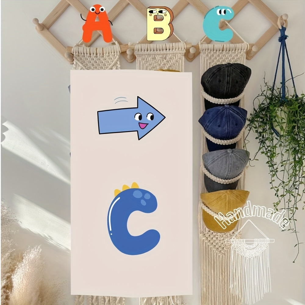 1pc Unique Handmade Wall-Mounted Bohemian Macrame Hat Rack