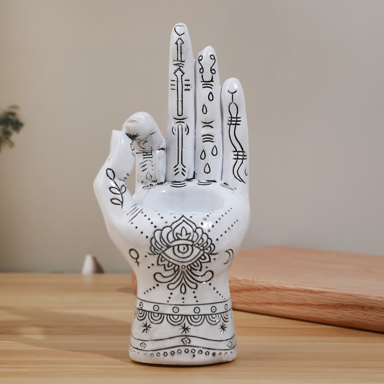 Pair of Handcrafted Resin Incense Holders