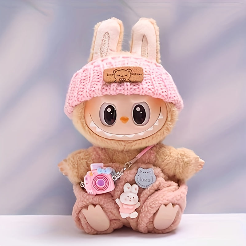 3pcs Labubu Outfit Set, Mini Cute Doll Clothes for 15cm-17cm, Fashionable Accessories, Dress-Up Party, Gift Choice, Perfect for Dolls, 520 Gifts