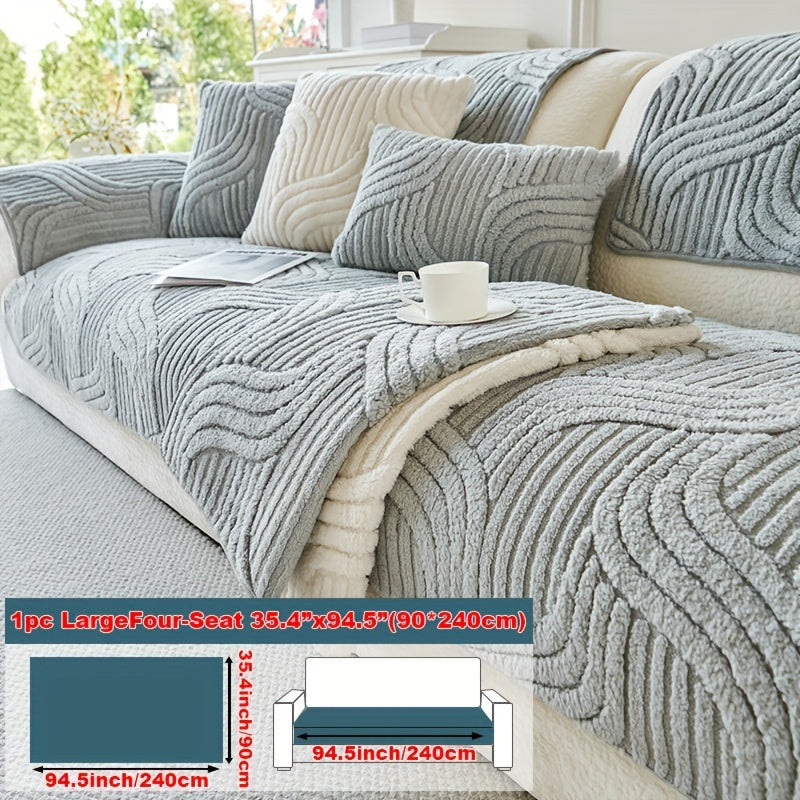 Plush Non-Slip Sofa Cover
