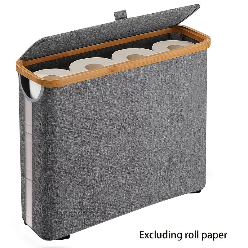 1pc Modern Bamboo Toilet Paper Storage Basket