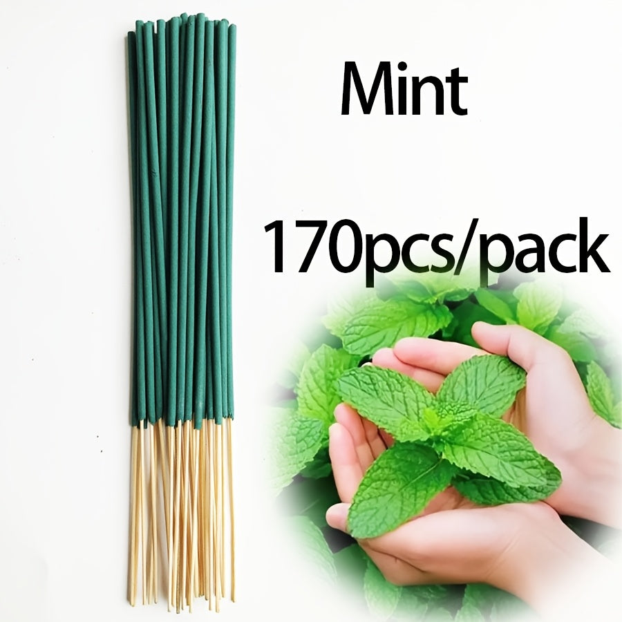 11 Styles of Clean, Low-Powder 22cm Flower and Wooden Handmade Bamboo Sticks Incense, Optional with Jasmine Mint White Sage Rose Lavender Sandalwood Lemongrass Dragon Blood Flower Frankincense Cherry Blossom Vanilla Mixed Scents, Suitable for Home Hotel O