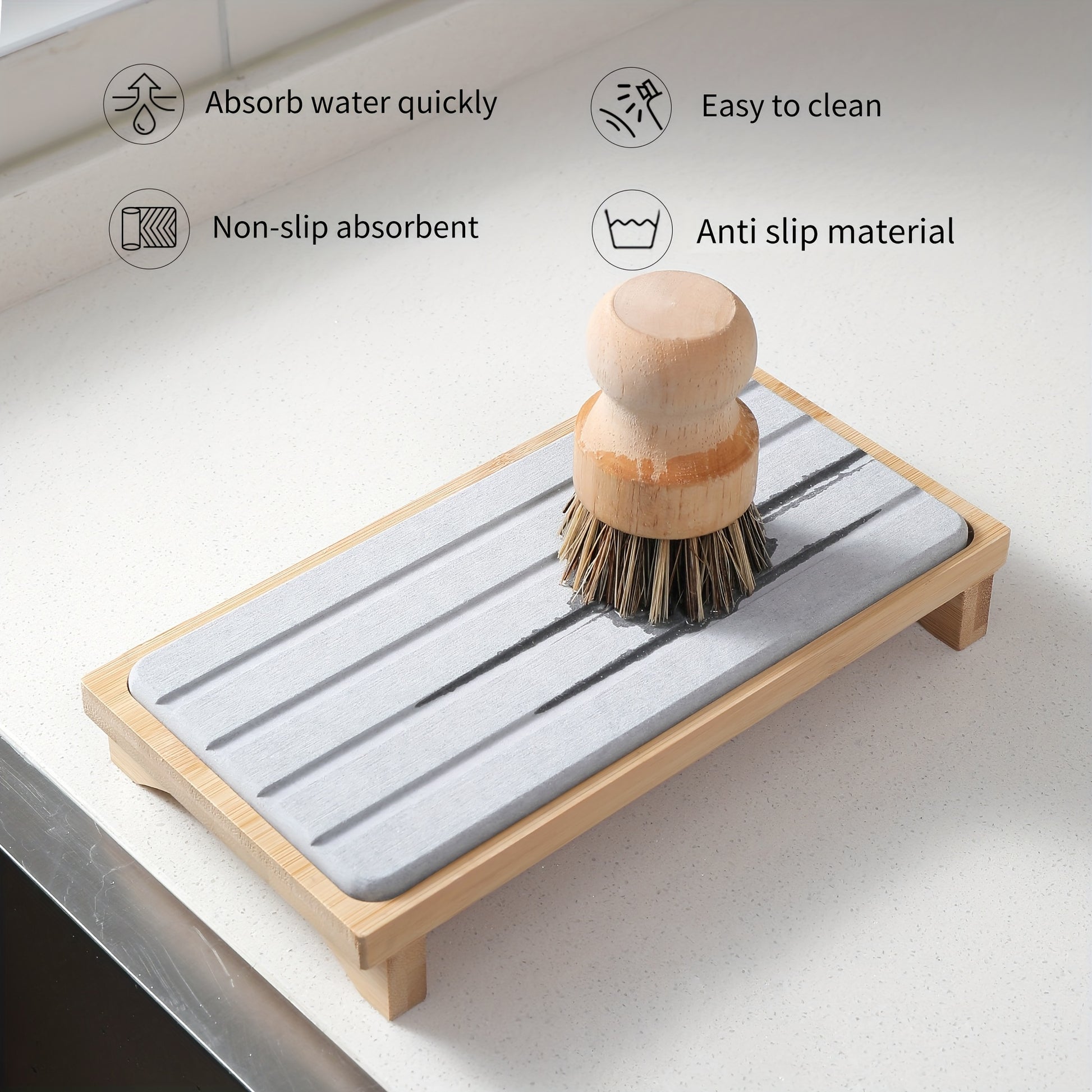 Bamboo Diatomaceous Earth Absorbent Mat