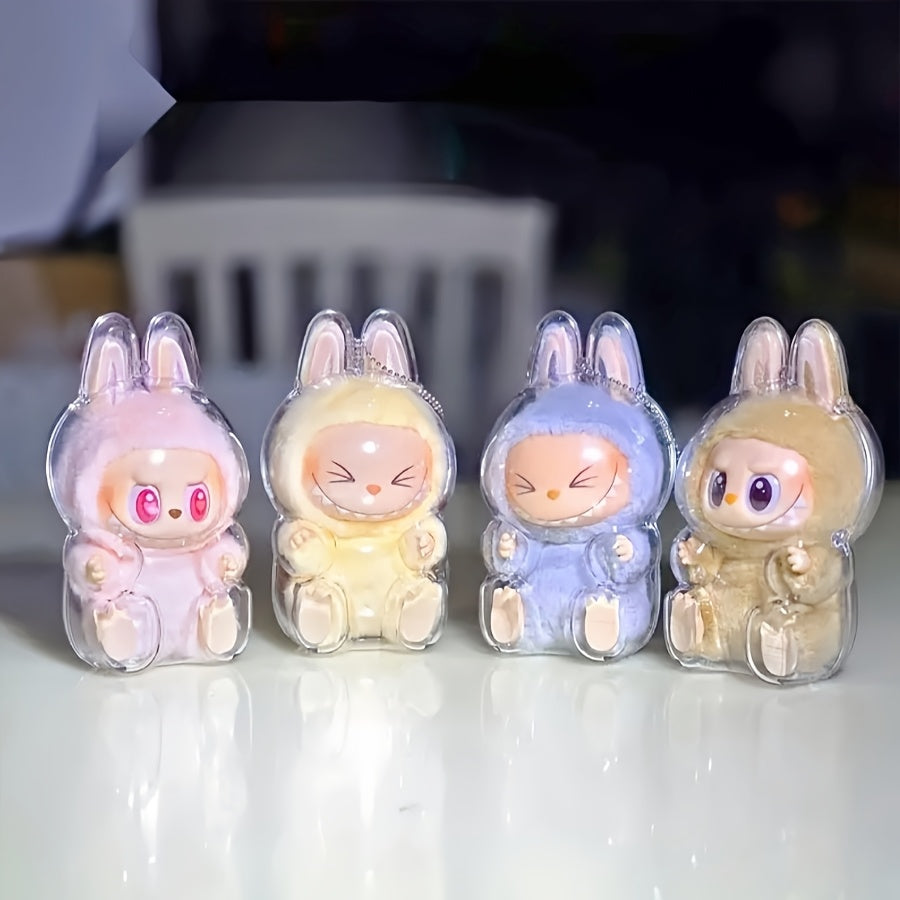 Dustproof Acrylic Display Case for Labubu 2024 - Protective Clear Pendant Holder for POP Mart Collectibles, Excludes Dolls, Single Pack