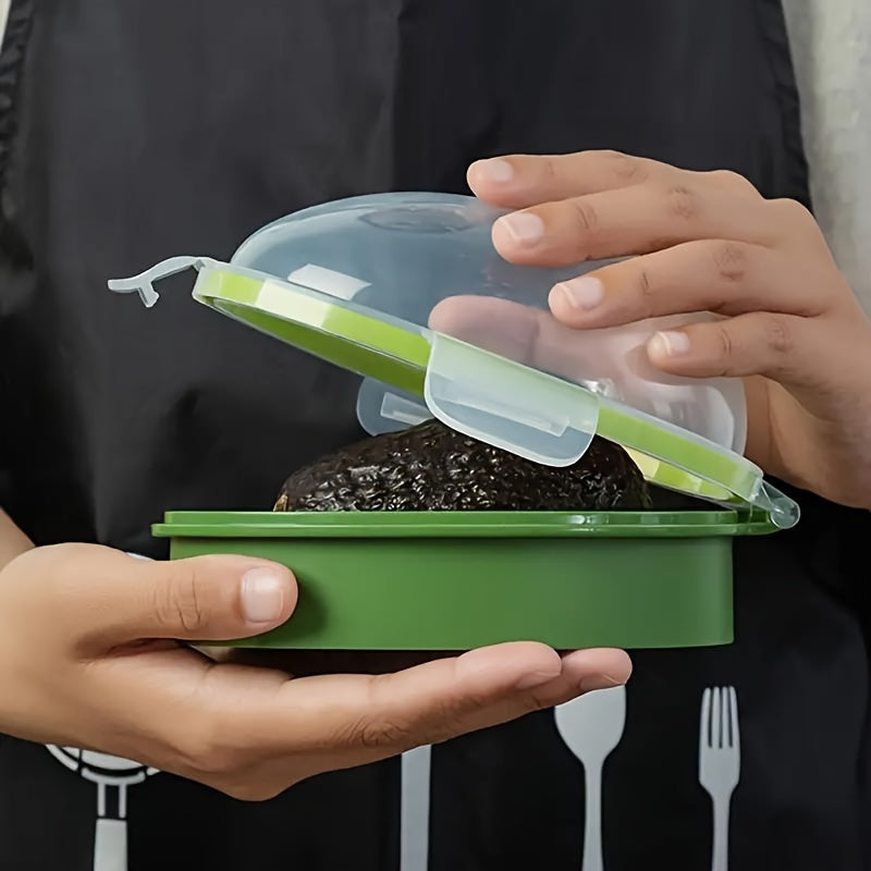 Reusable Avocado Keeper Storage Container - Plastic Flip Top Fresh Pod for Avocado, Multipurpose, Dishwasher Safe, Rectangle Shape, No Electricity Required