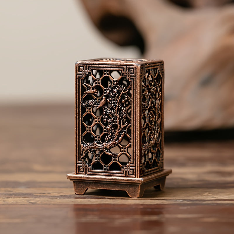 An exquisite set of metal incense burners with decorative design - multi-functional incense burners suitable for incense sticks and cones, elegant Chinese art style home decoration, suitable for Christmas, Halloween, Easter, Day of Light, Thanksgiving