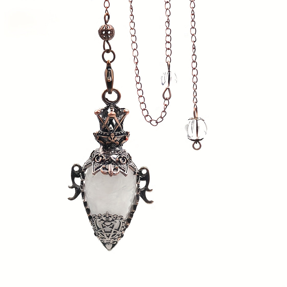 1pc Artificial Crystal Gemstone Hollow Bottle Shape Suitable for Home Fortune Telling Game Quartz Pendant, Ornament Home Office Desktop Decoration Crafts New Year, Valentine's Day, Easter Gift Small Statue Ornaments
