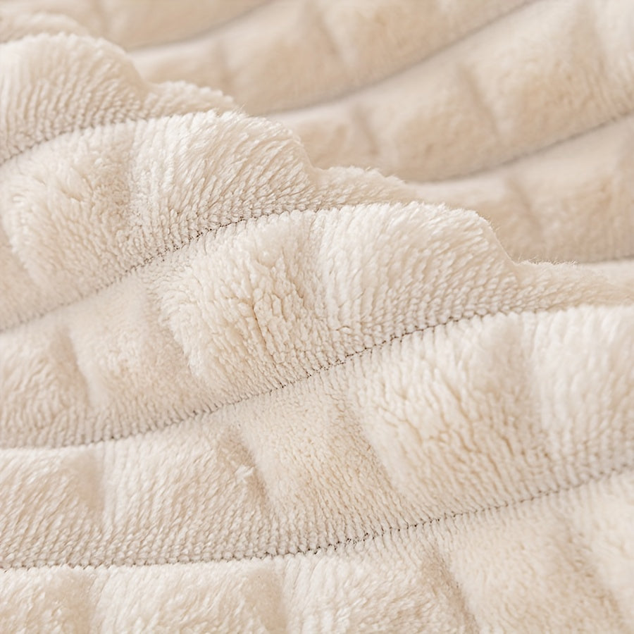 1pc Plush Sofa Cover - Soft, Thick, and Pet-Friendly Couch Protector for All Seasons, Non-Slip Furniture Slipcover for 1 to 4-Seater Sofas, Beige/Light Green/Dark Gray/Black Options, Perfect for Living Room, Bedroom, or Office Decor, Sofa Protection Cover