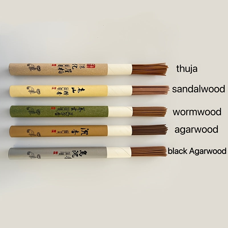 20g Sandalwood Incense Sticks, 40 Count Jar, Aroma Wormwood, Aloes, Thuja, Yoga Meditation, Air Purification, Wood Material, No Feathers