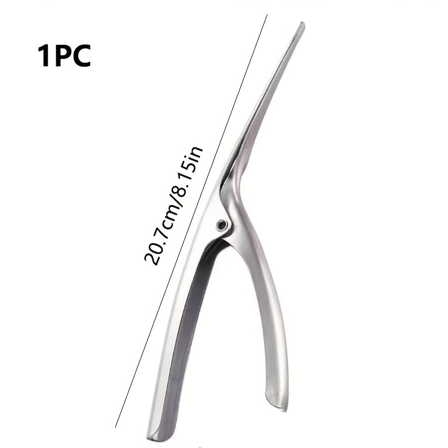 1-Pack Stainless Steel Herringbone Shrimp Peeler Tool - Ergonomic Design for Effortless Shell Removal, Durable Kitchen Gadget for Shrimp, Crab & Lobster - Professional & Home Chef Essential, Seafood Preparation, Sleek Metallic Finish, Comfortable Grip Han