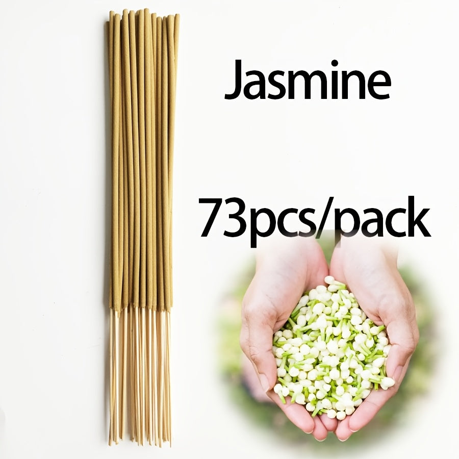 11 Styles of Clean, Low-Powder 22cm Flower and Wooden Handmade Bamboo Sticks Incense, Optional with Jasmine Mint White Sage Rose Lavender Sandalwood Lemongrass Dragon Blood Flower Frankincense Cherry Blossom Vanilla Mixed Scents, Suitable for Home Hotel O