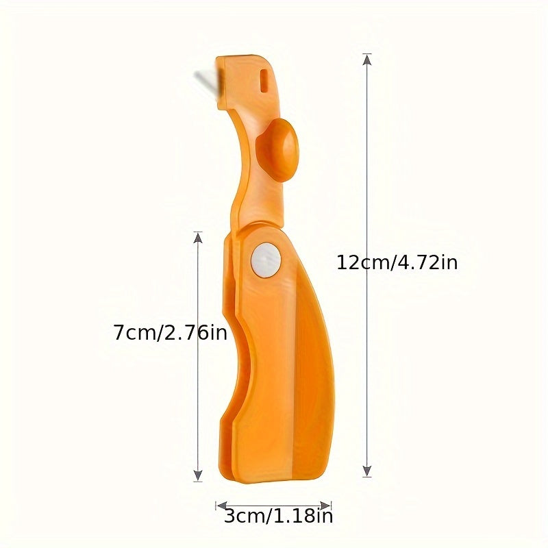 1/2pcs, Orange Peeler, Plastic Orange Peeler, Simple Lemon Peeler, Grapefruit Peeler, Creative Cutter, Orange Peeler Tool with Folding Handle, Fruit Peeler, Vegetable And Fruit Tools, Kitchen Gadgets, Peeler for Oranges