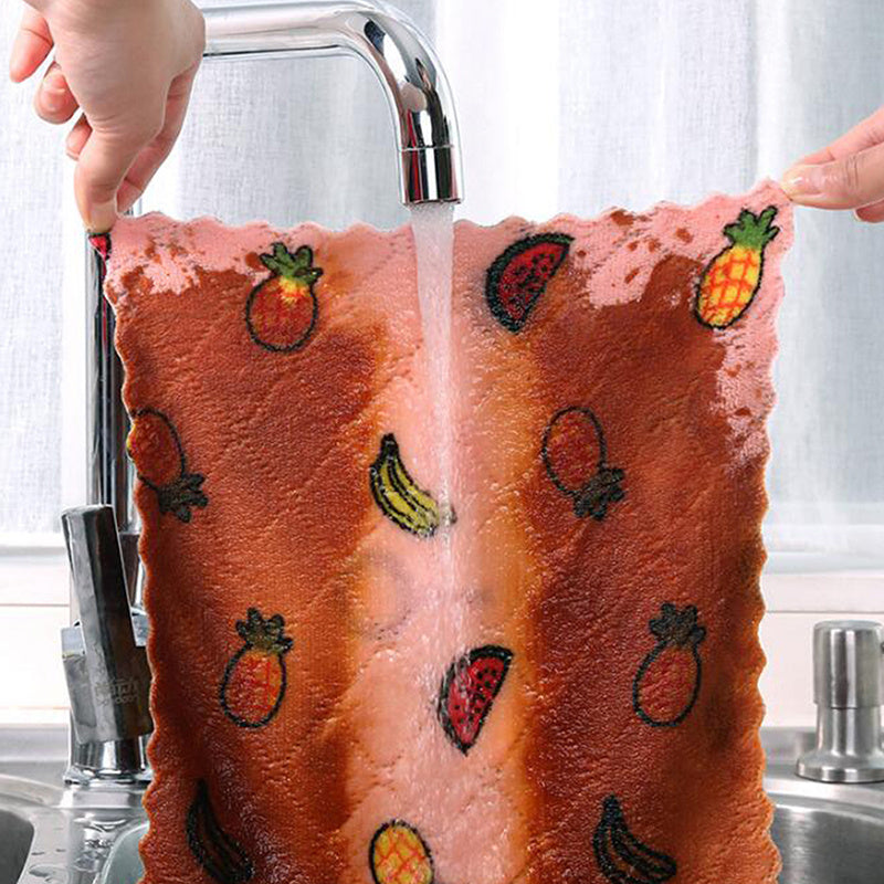 [Super Absorbent] Reusable Dish Cellulose Sponge Cloths | 5pcs/10pcs/15pcs/30pcs | Cellulose/Coral Fleece | Super Absorbent, Washable, Fast Drying | Kitchen/Dish Cleaning