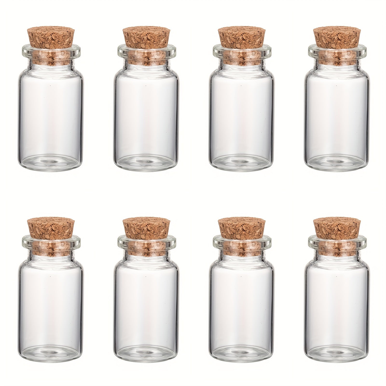 10pcs Clear Glass Jars with Cork Stoppers - Round Classic Design PVC-Free Hand Wash Only for Wedding Favors, Holiday Decor, Home Storage & Craft Projects, Party Accessories | Classic Glass Jars | Given The Product Details And The Guidelines Provided, Thes