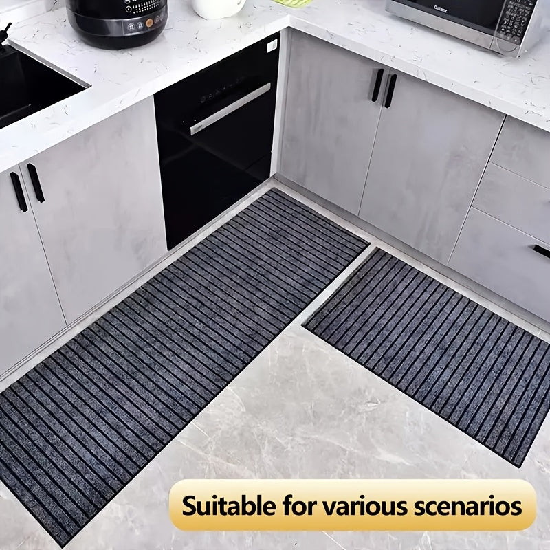 [Non-Slip Doormat] High Quality Non-Slip Striped Doormat | Durable Dust Removal Outdoor Entrance Mat, Easy to Clean, Cuttable Design, Seven Stripes, Absorbent, Halloween Christmas Gift