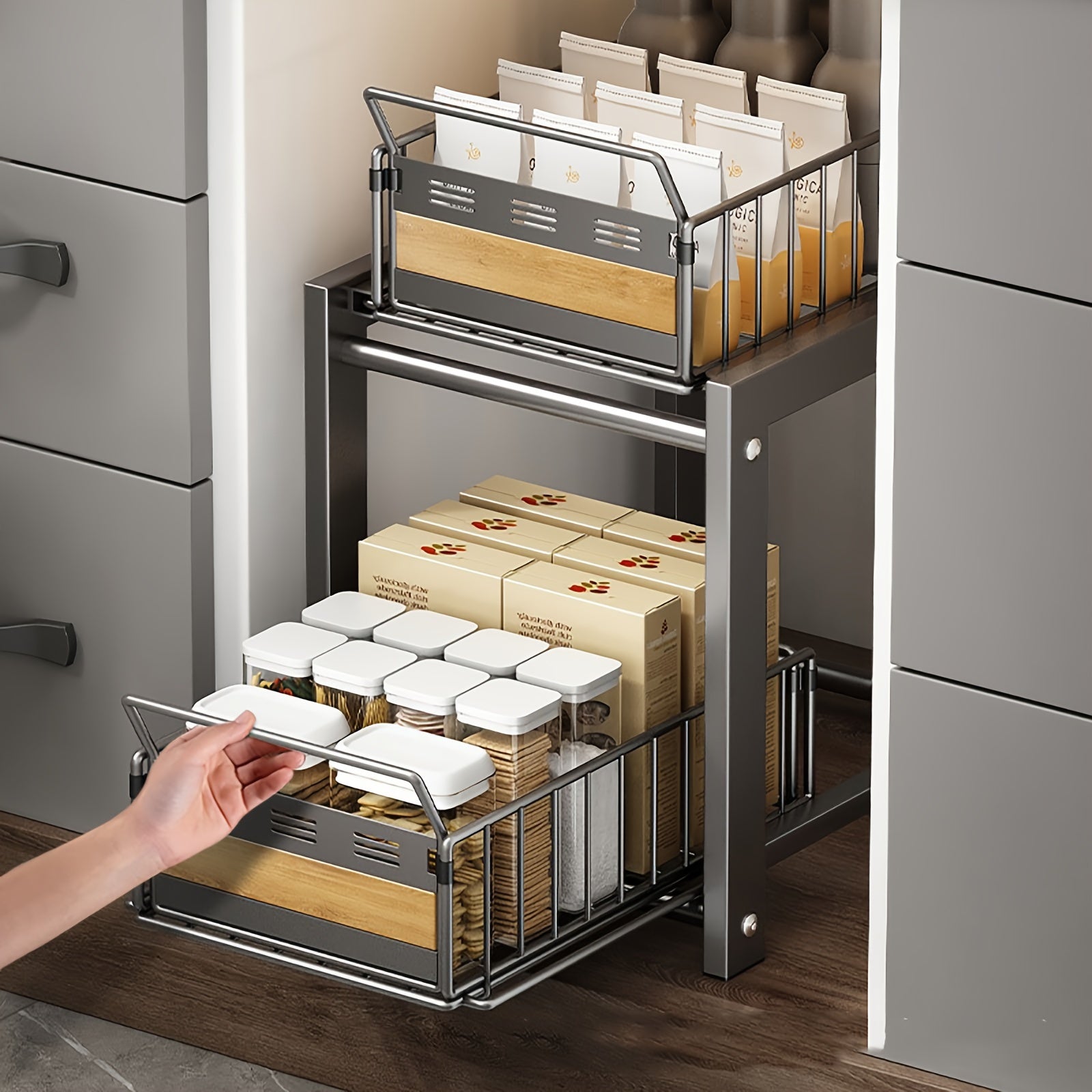 2 Tier Basket Drawer Organizer