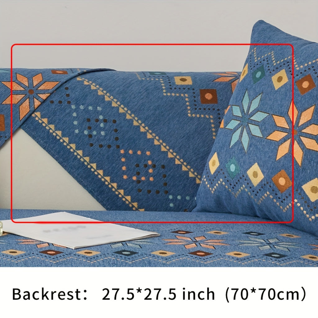 [Non-slip Sofa Cover] 1pc Non-slip Chenille Sofa Slipcover - Couch Cover, Four Seasons Universal Furniture Protector For Bedroom Office Living Room Home Decor