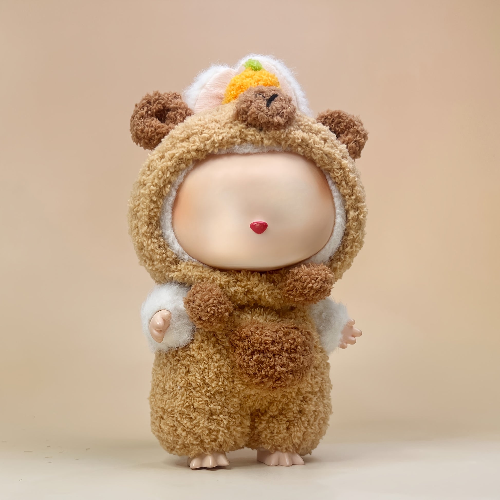 No doll included, LABUBU clothing V1V2V3S suitable for 15cm/17cm dolls, cute capybara plush outfit, handmade knitted, Labubu doll accessories, interchangeable cute gift box, holiday gift, festive atmosphere